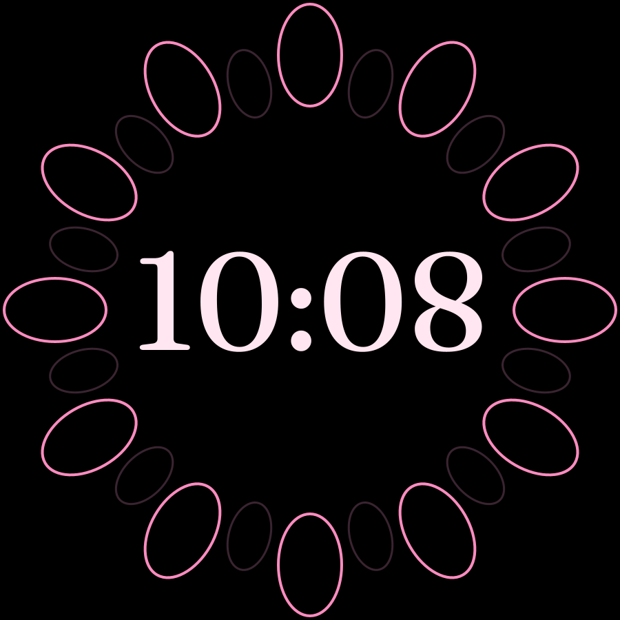 Bloom watch face in always-on mode