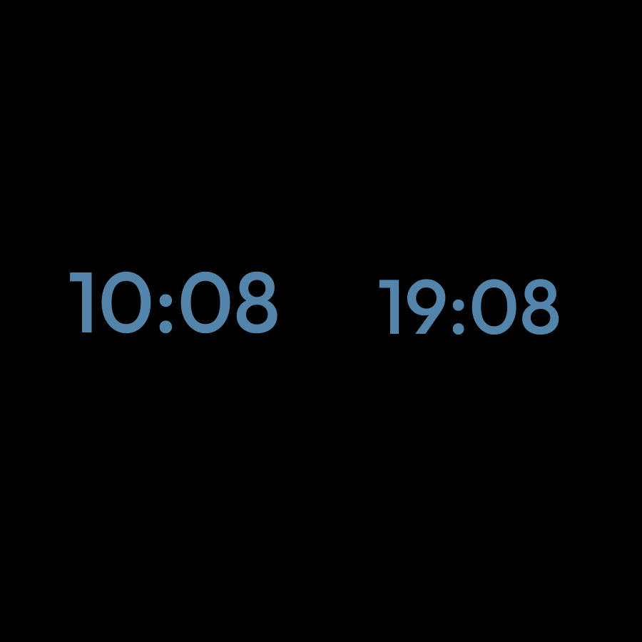 Travel watch face in always-on mode