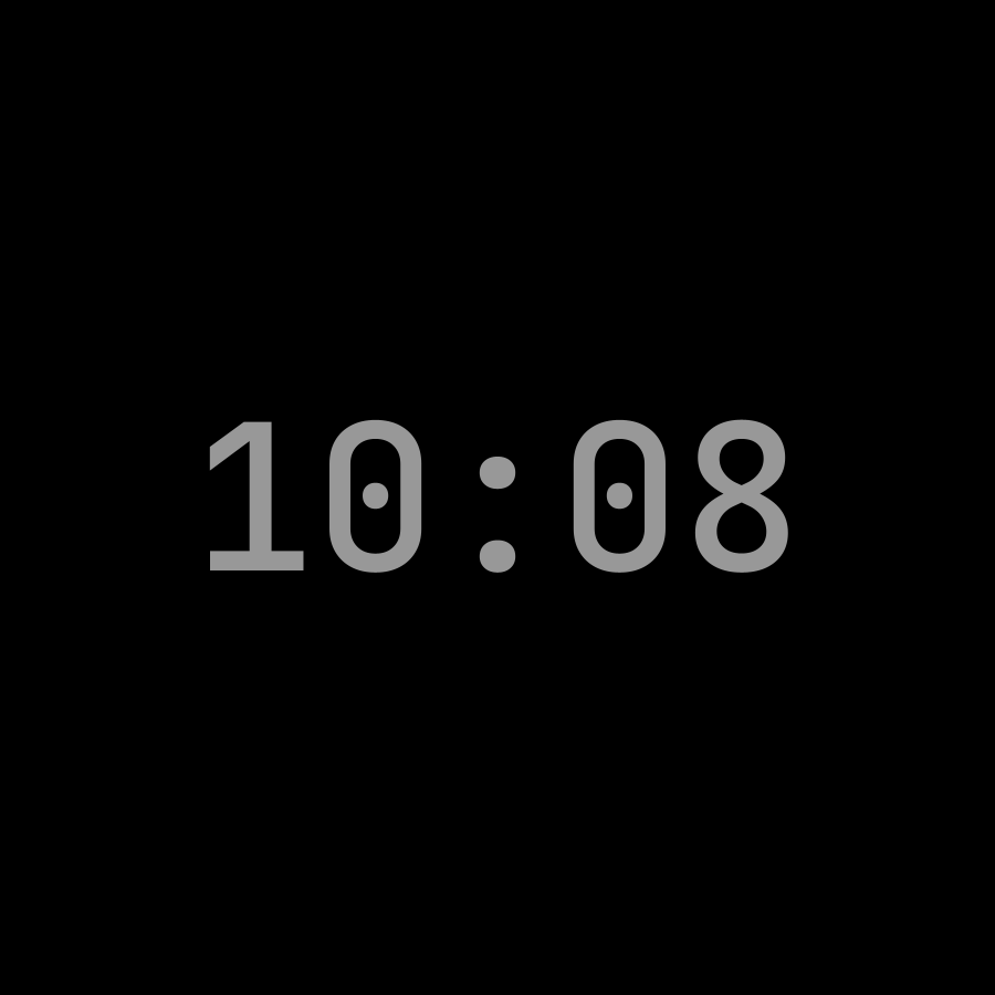 Rain Code watch face in always-on mode