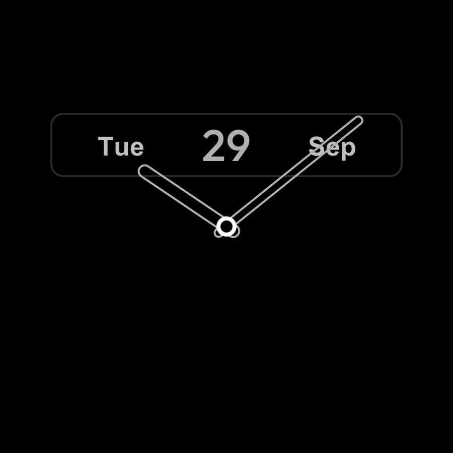 Datum watch face in always-on mode