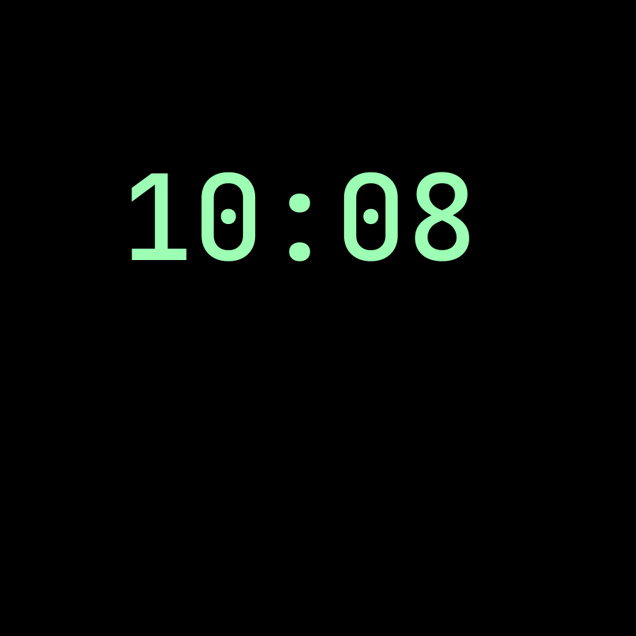 Terminal watch face in always-on mode