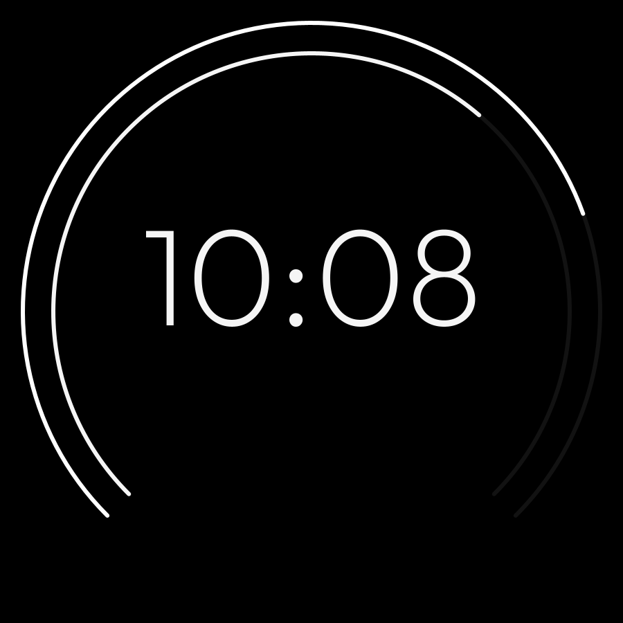 Vitals Arc watch face in always-on mode