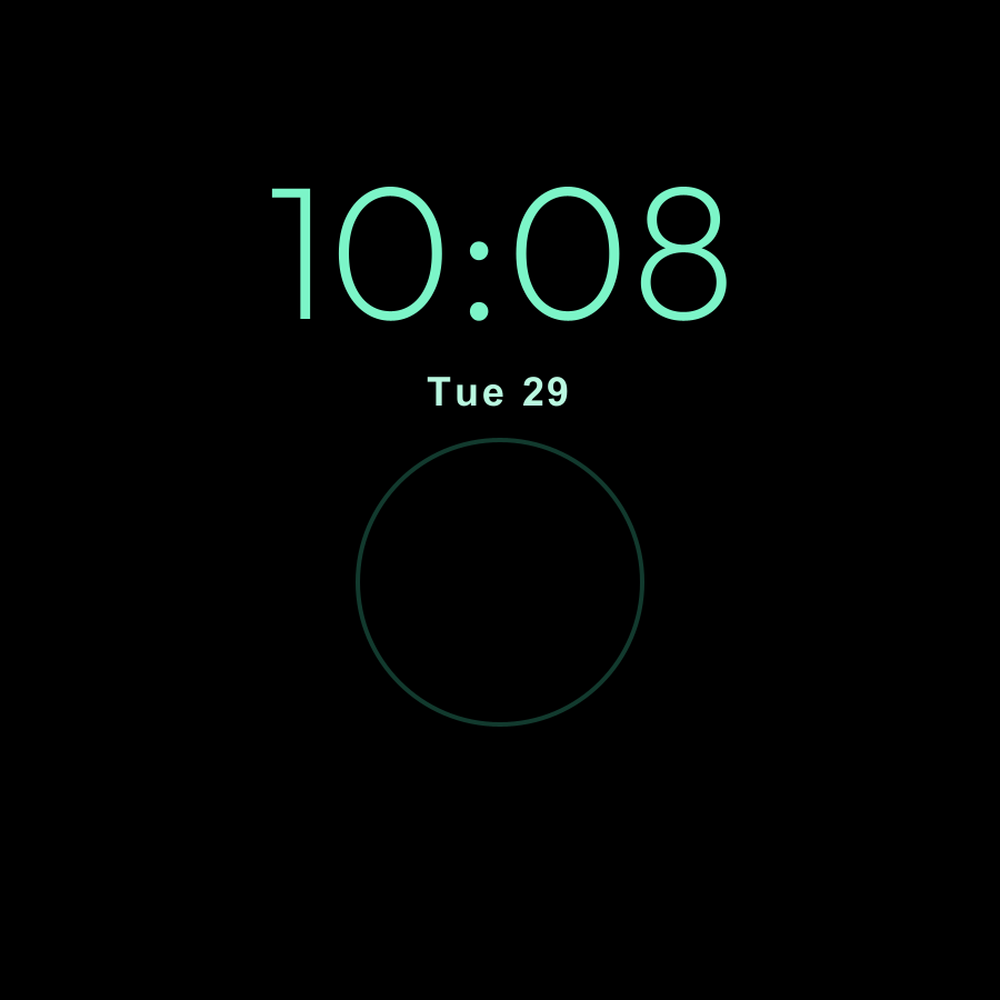 Recovery watch face in always-on mode