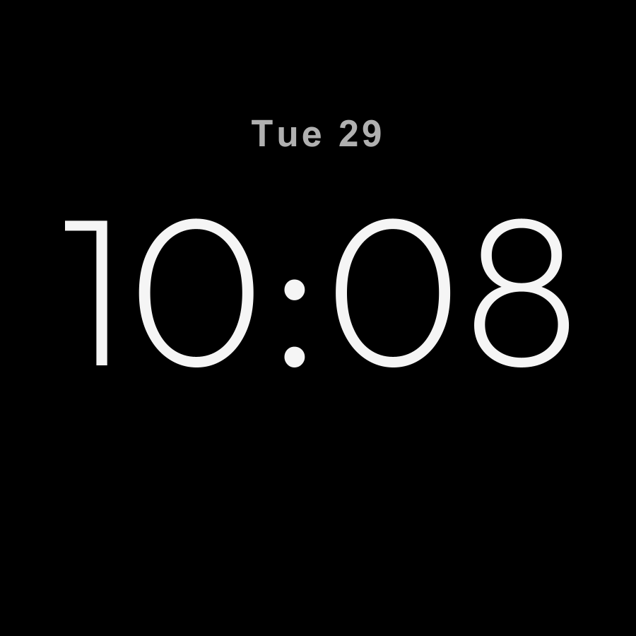 Obsidian Zero watch face in always-on mode