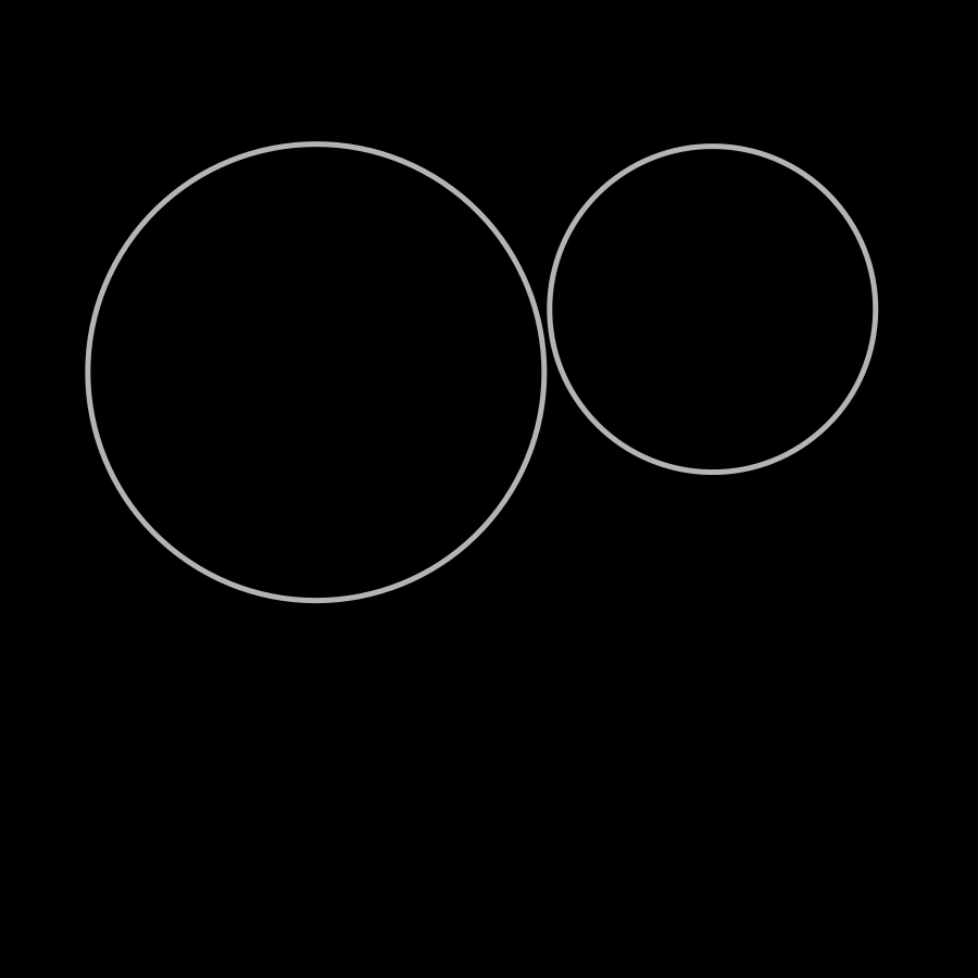 Circles watch face in always-on mode