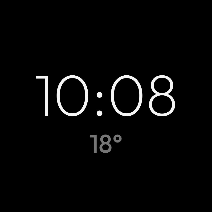 Outside watch face in always-on mode
