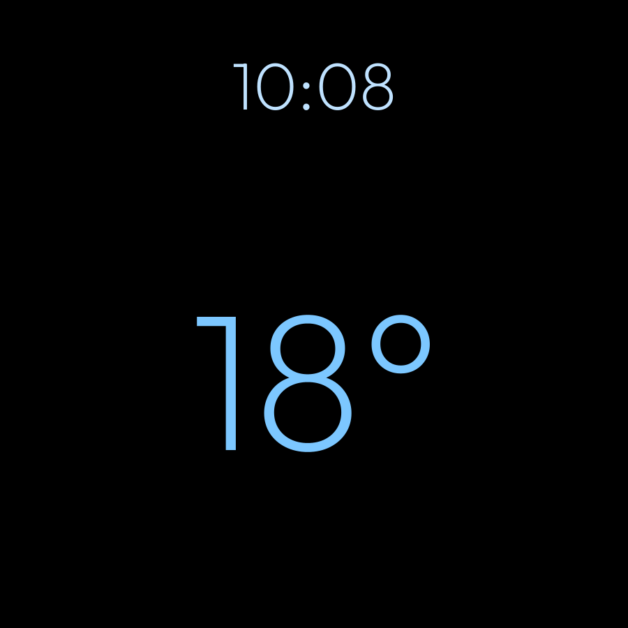 Weather watch face in always-on mode
