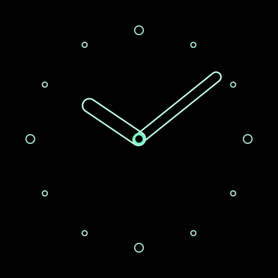Dot Hours watch face in always-on mode