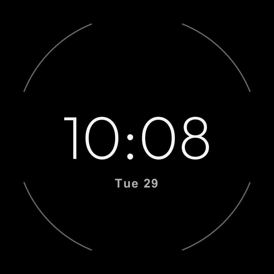Corners watch face in always-on mode