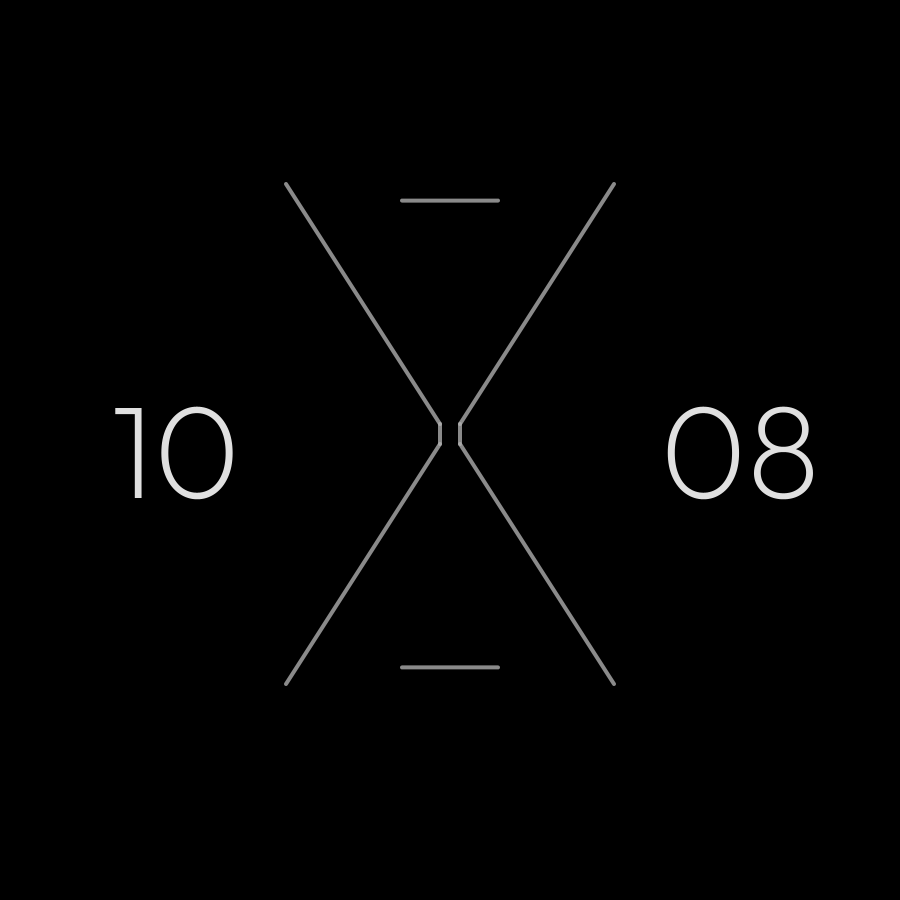 Hourglass watch face in always-on mode