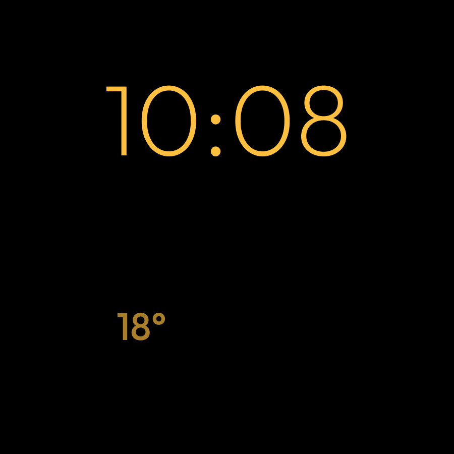 Sunny Day watch face in always-on mode
