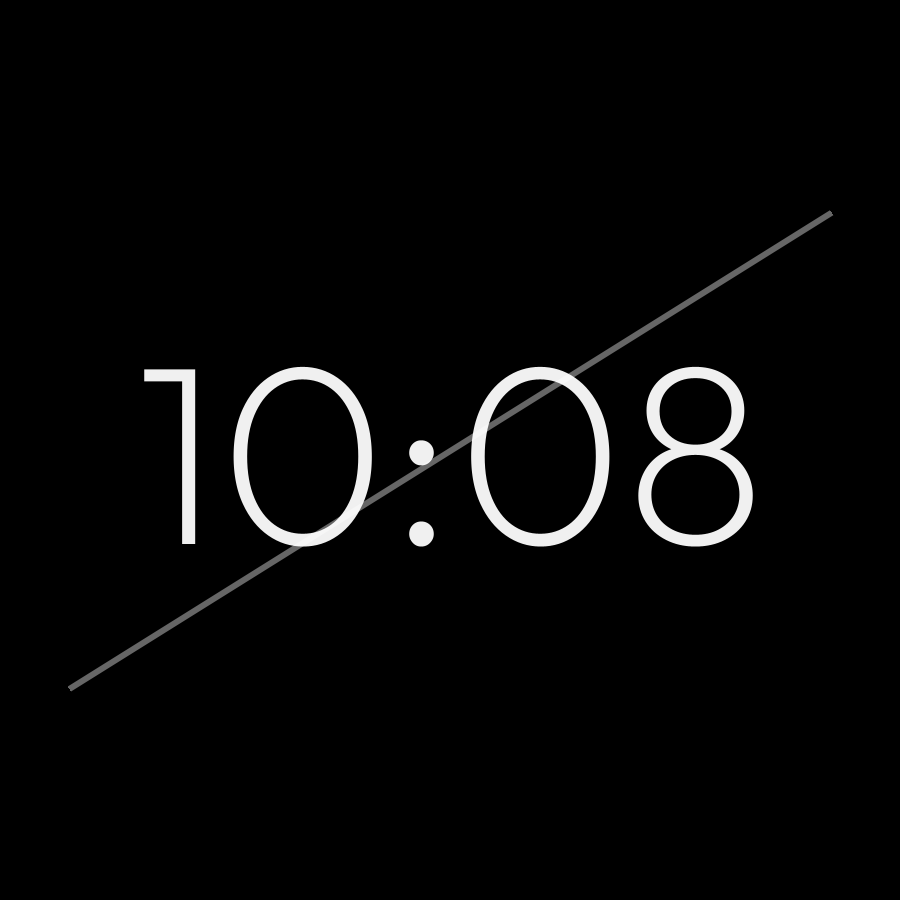 Duotone watch face in always-on mode