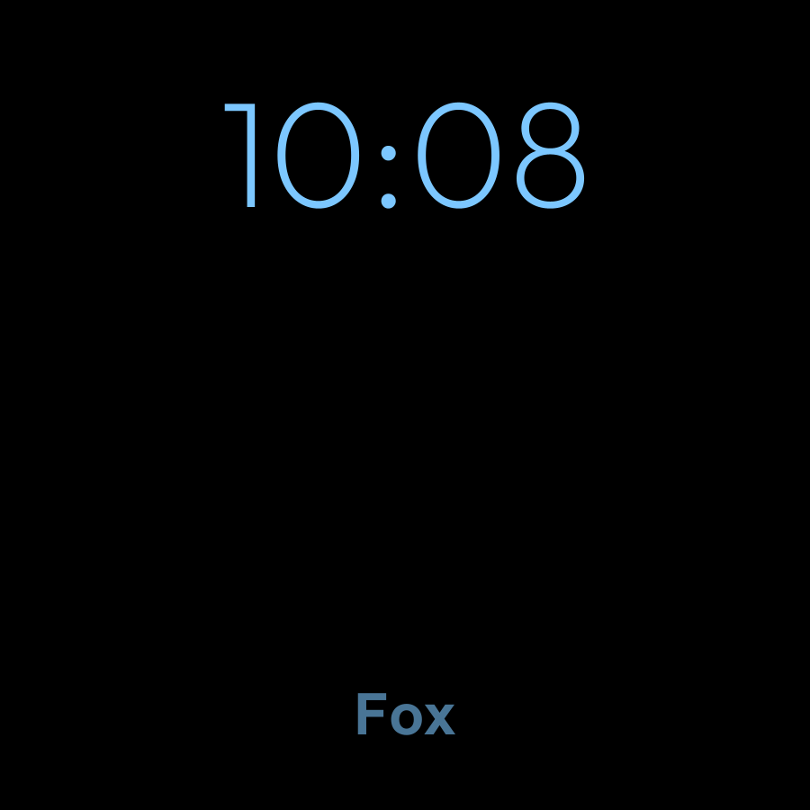 Zoo watch face in always-on mode