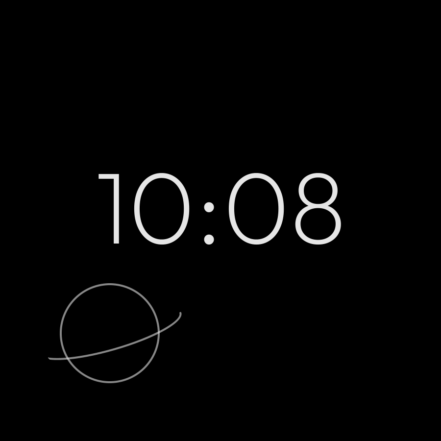 Little Astronaut watch face in always-on mode