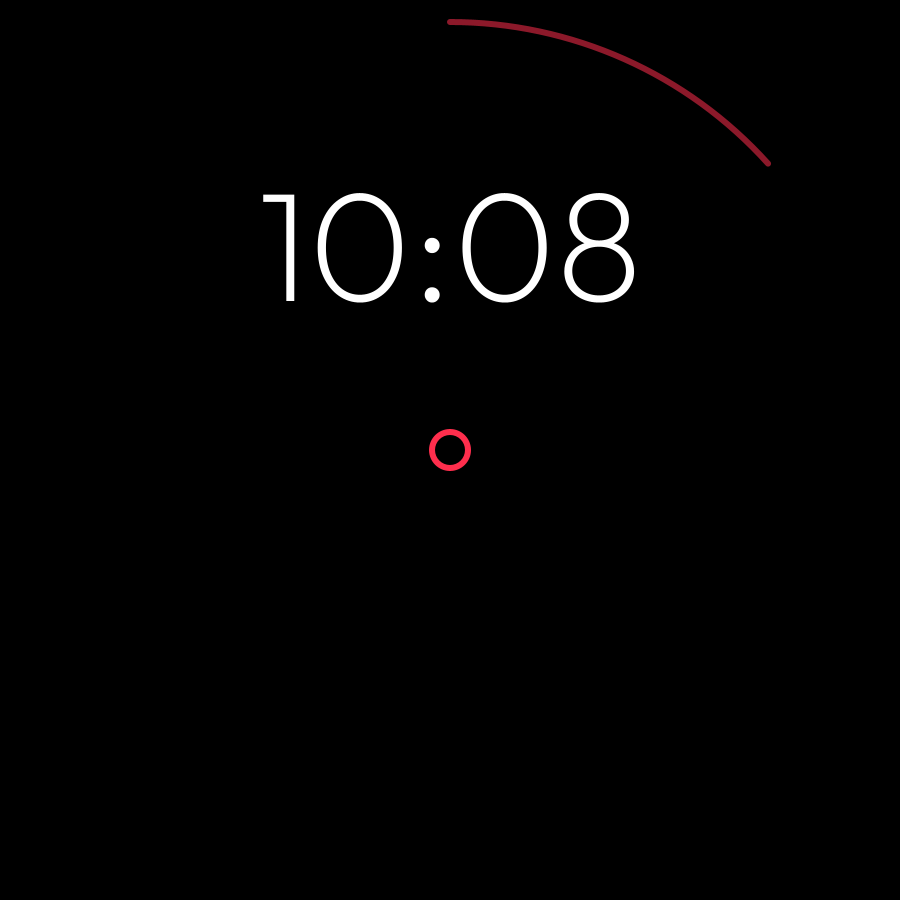 Heartbeat watch face in always-on mode
