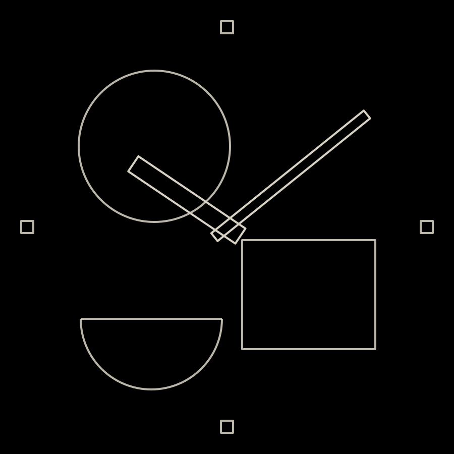 Bauhaus watch face in always-on mode