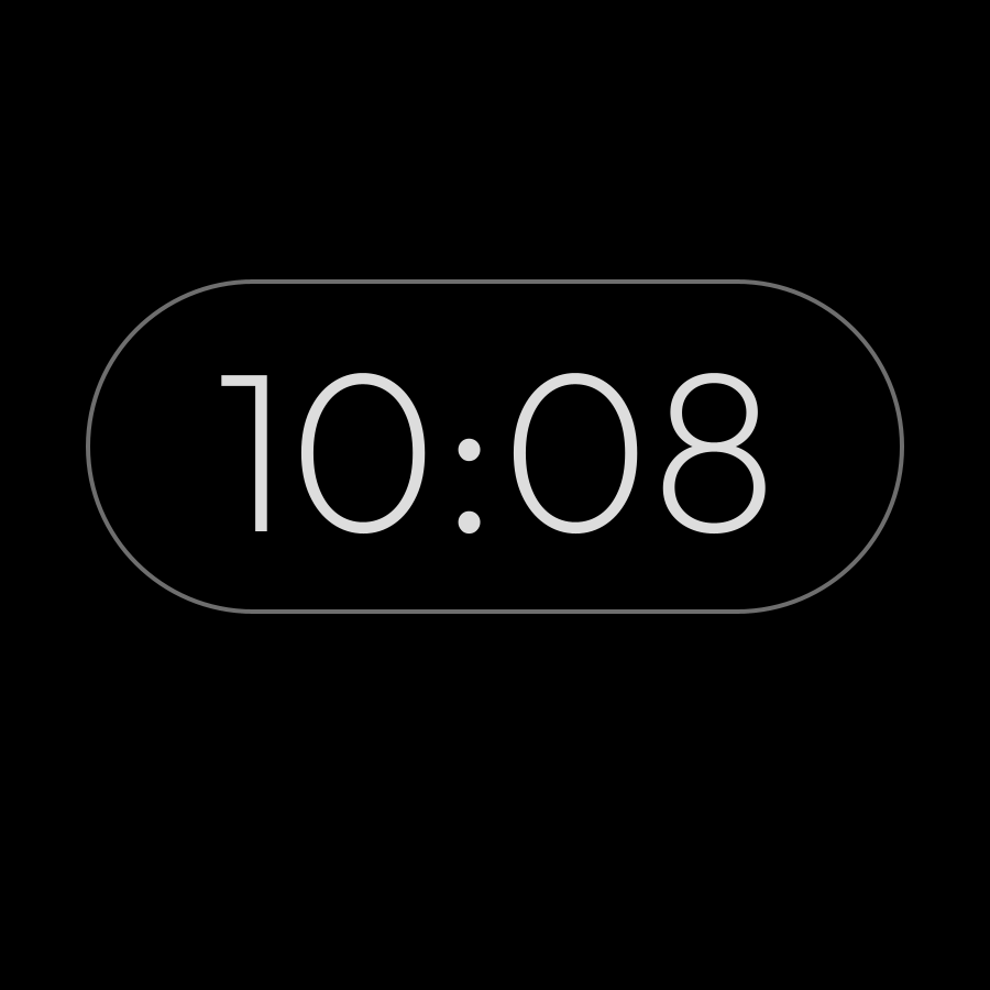 Pill watch face in always-on mode