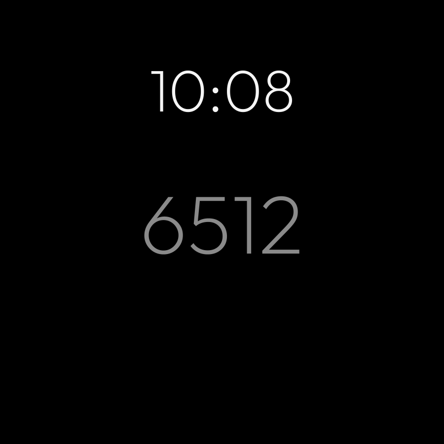 Walker watch face in always-on mode