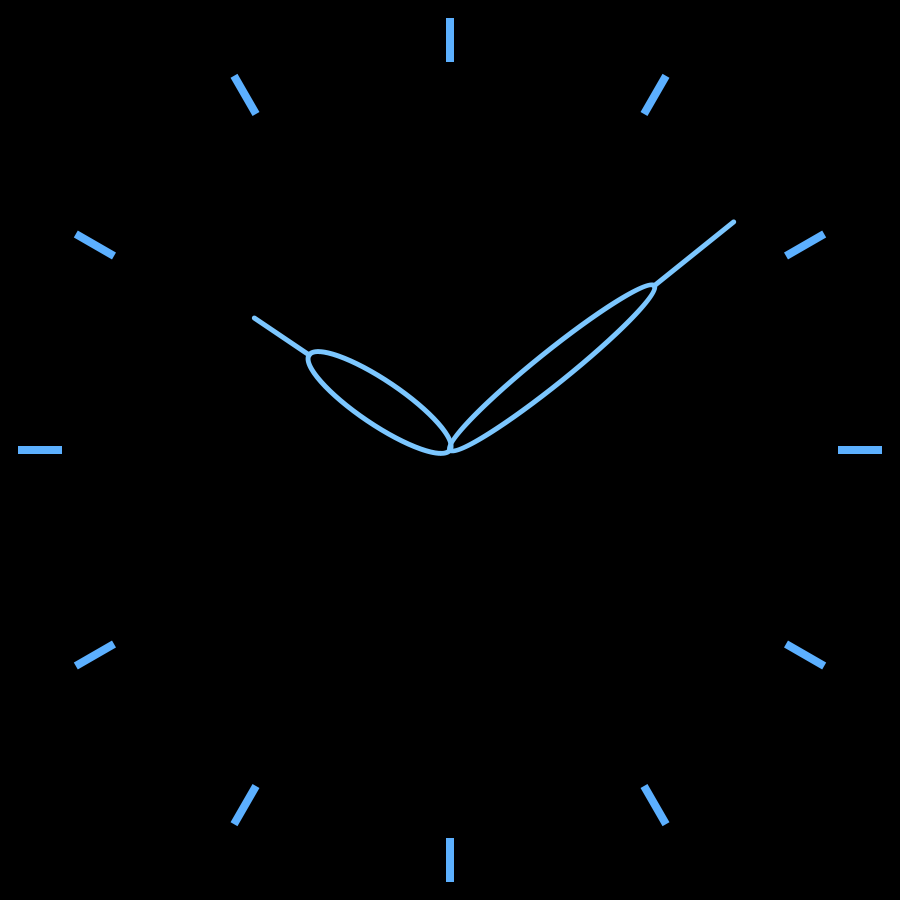 Sweep watch face in always-on mode