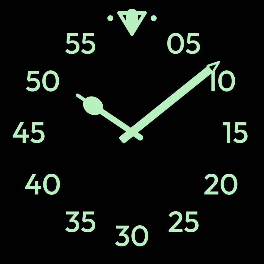 Aviator watch face in always-on mode