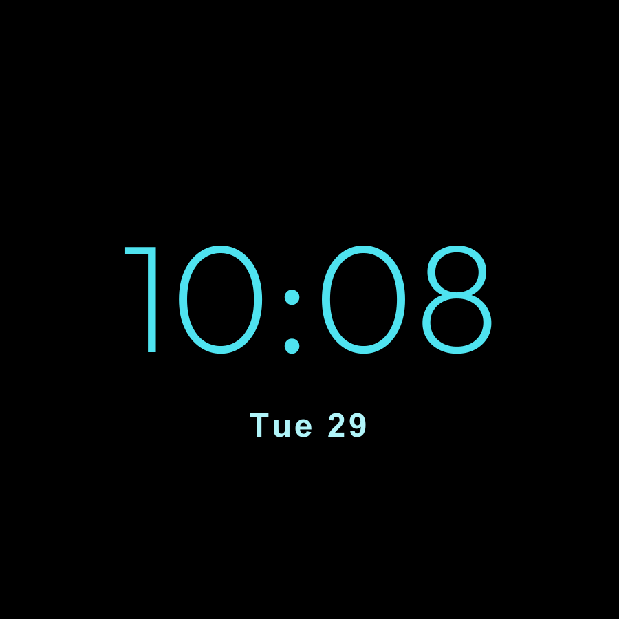 Bubbles watch face in always-on mode