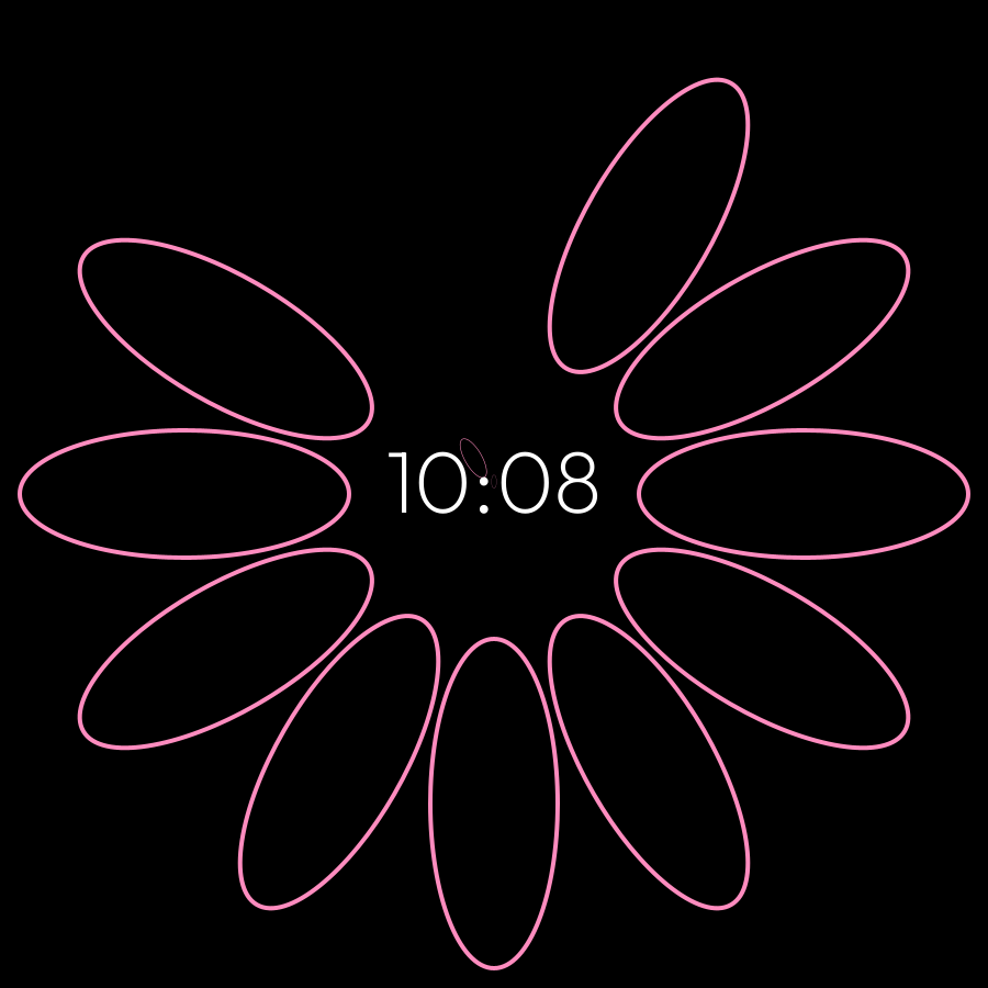 Petal watch face in always-on mode