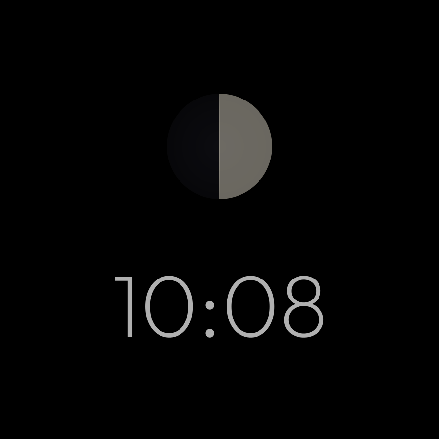 Moon watch face in always-on mode