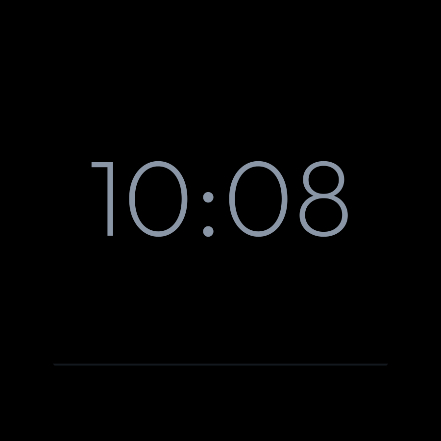Rain watch face in always-on mode