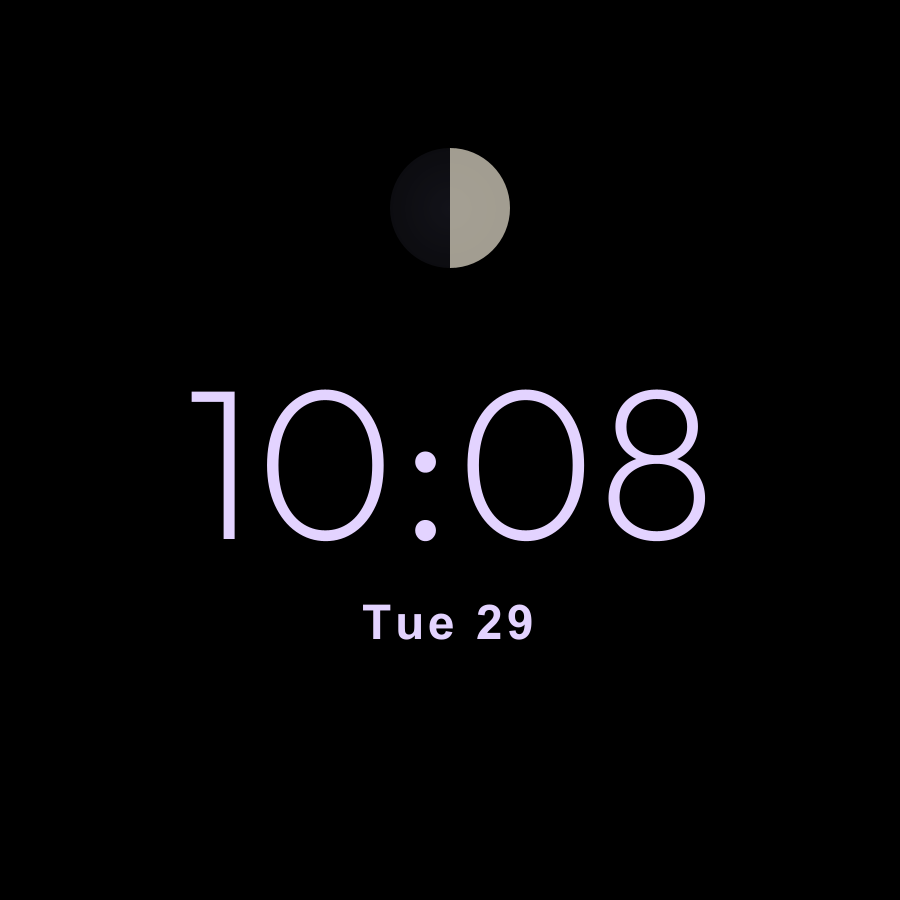 Nebula watch face in always-on mode