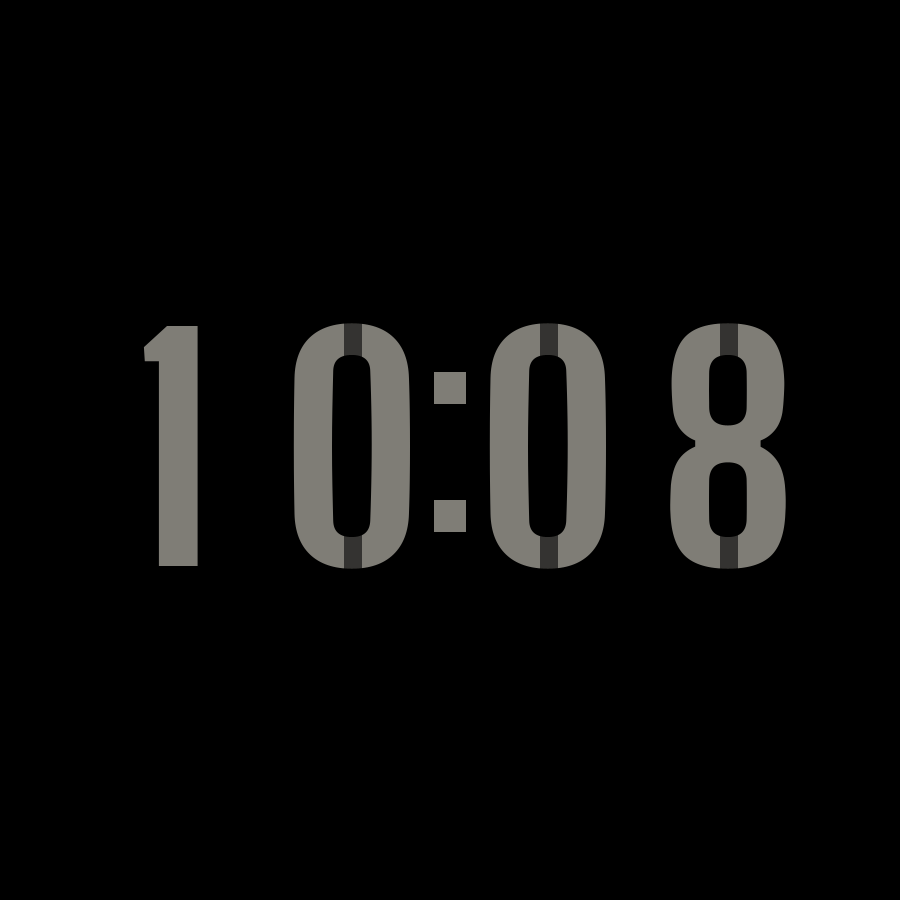 Stencil watch face in always-on mode