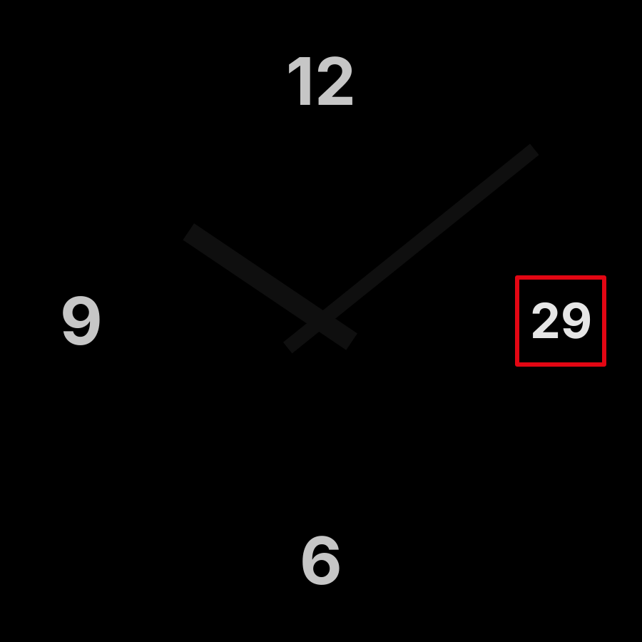 Swiss watch face in always-on mode