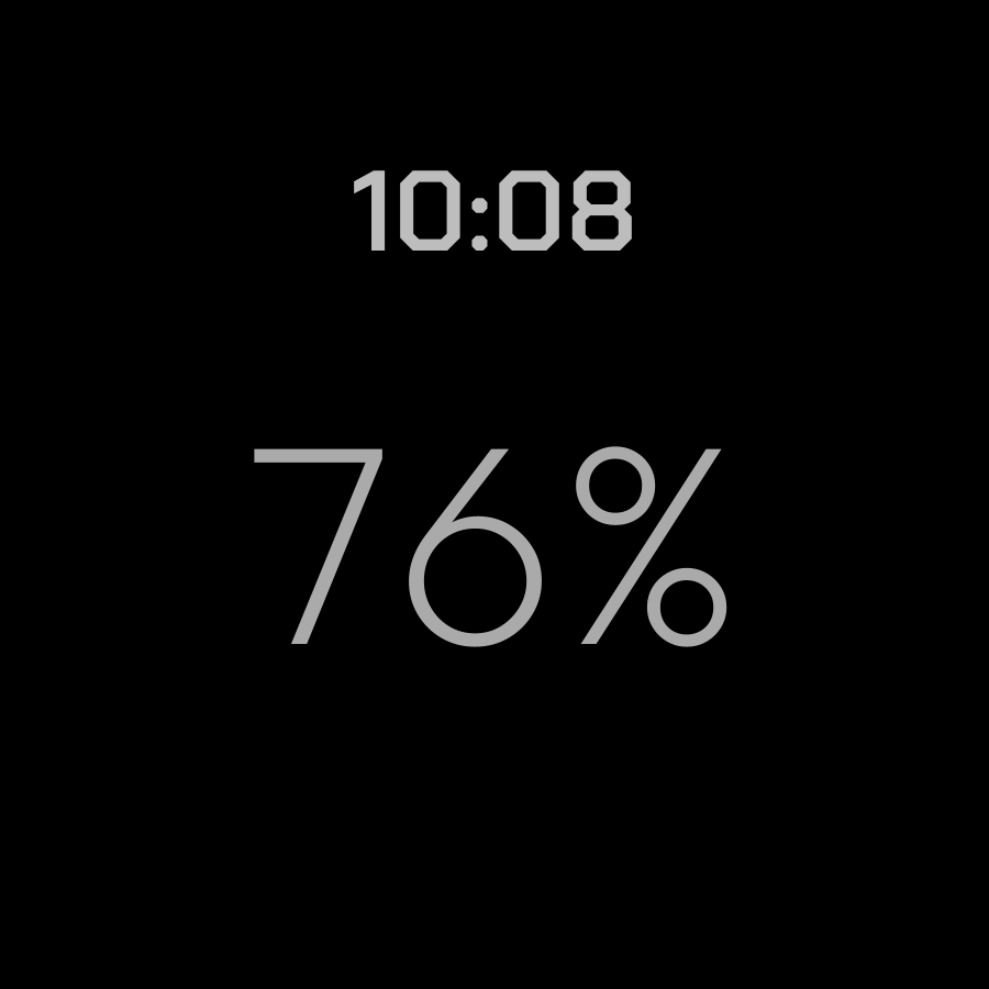 Battery Lab watch face in always-on mode