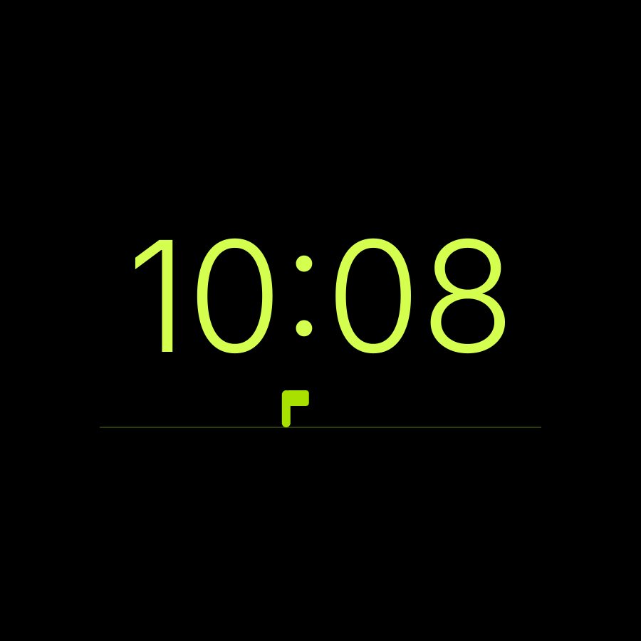 Trail watch face in always-on mode