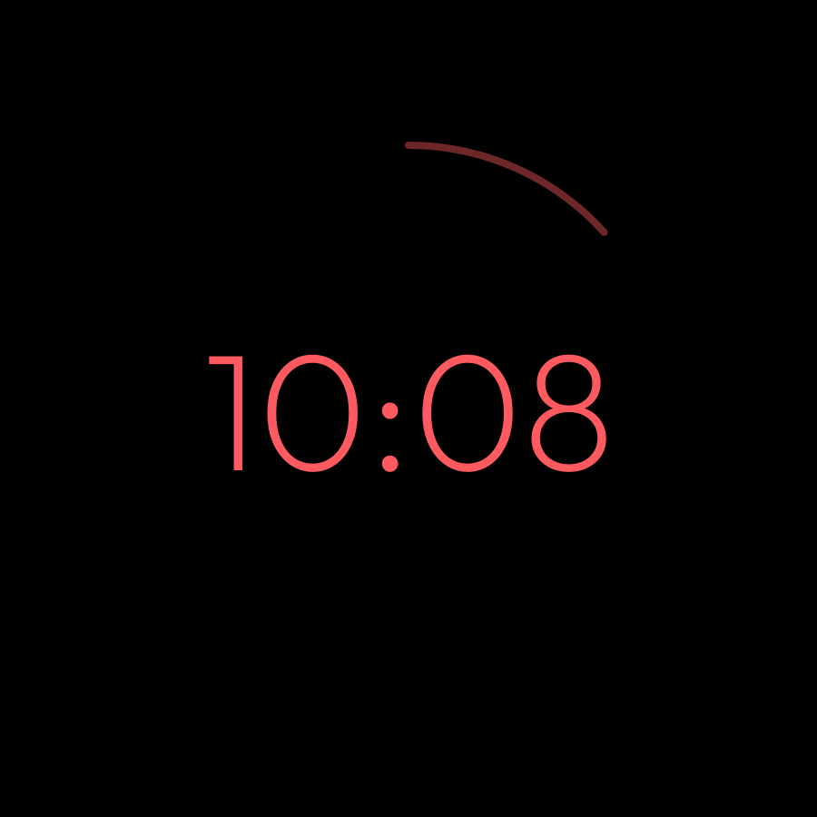 Spin watch face in always-on mode