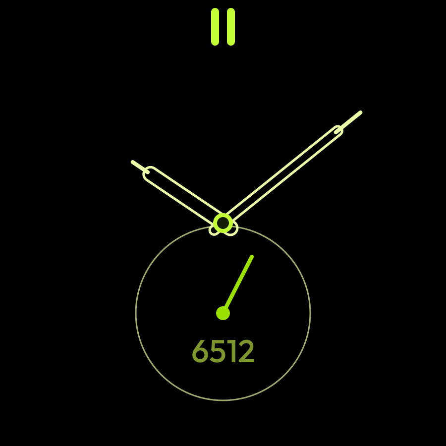 Step Hybrid watch face in always-on mode