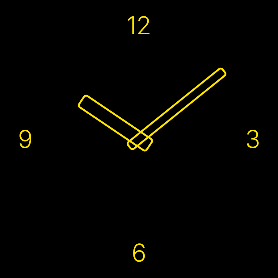 Clear Analog watch face in always-on mode