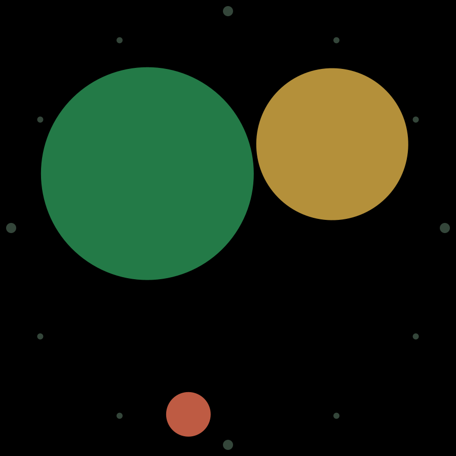 Circles watch face, Pine theme