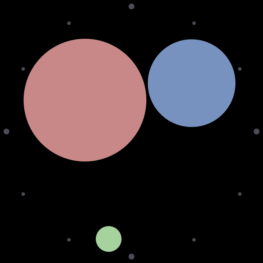 Circles watch face, Pastel theme