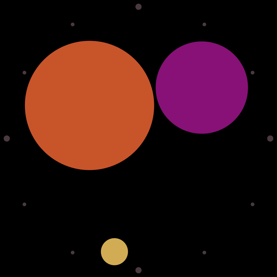 Circles watch face, Ember theme