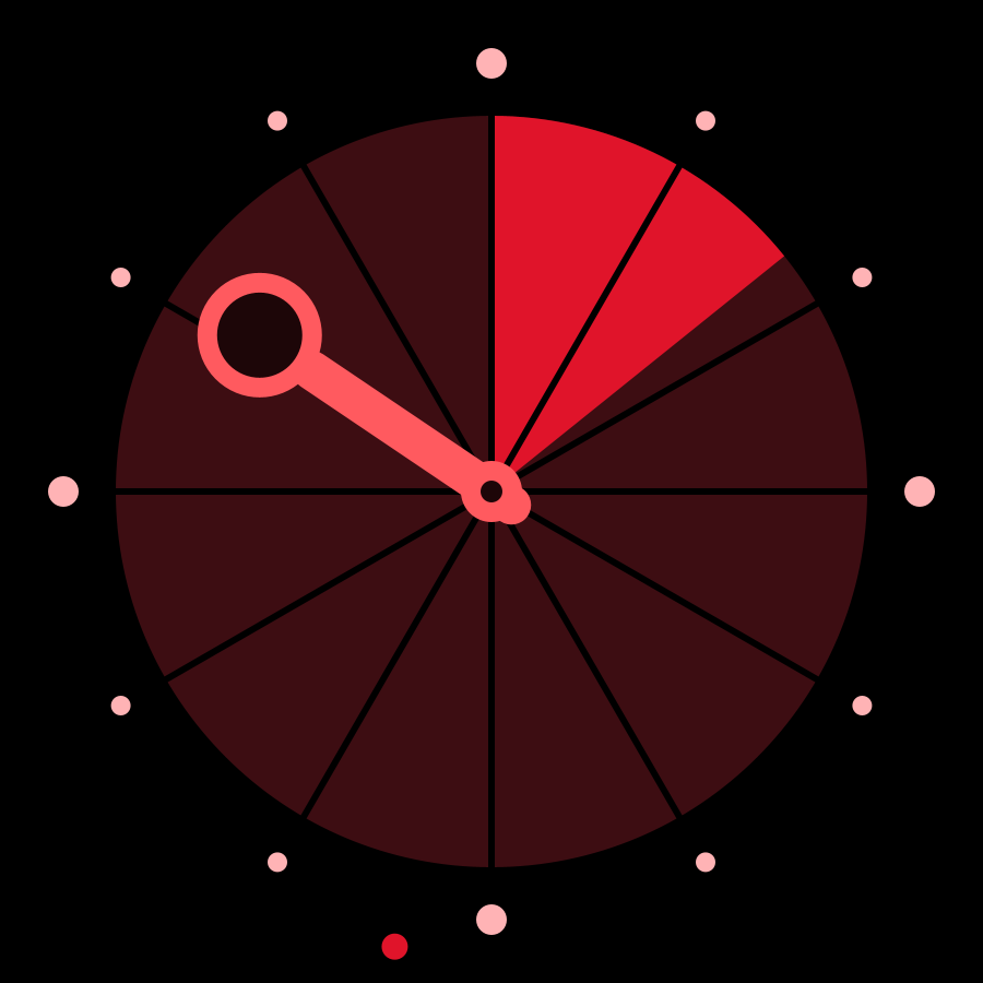 Pie watch face, Crimson theme