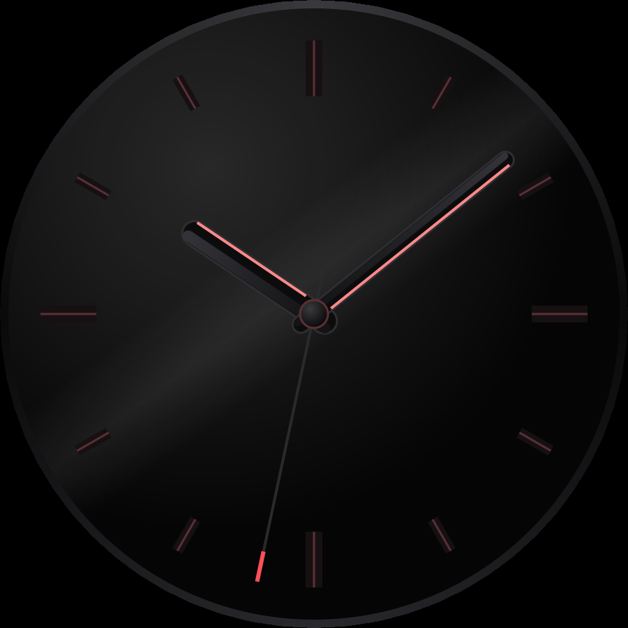 Obsidian Lux watch face, Crimson theme