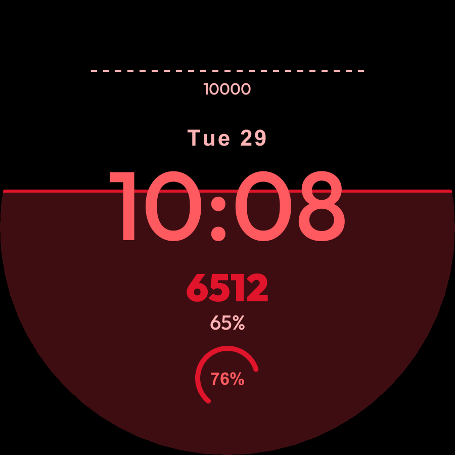 Stride watch face, Crimson theme