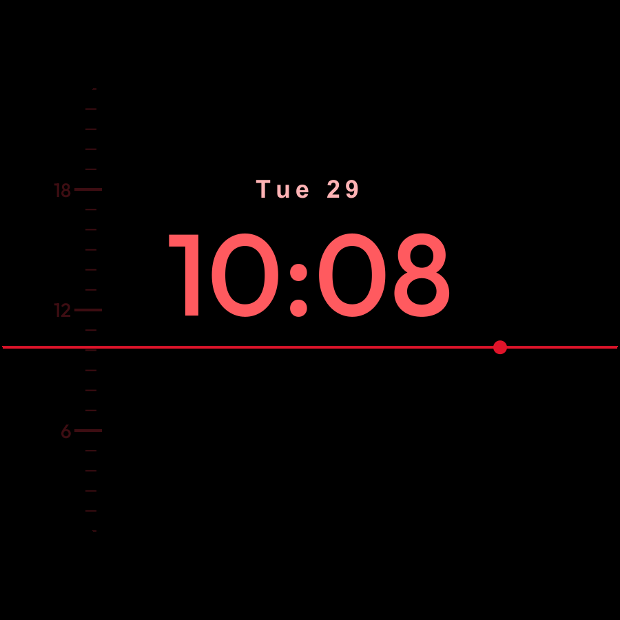 Level watch face, Crimson theme