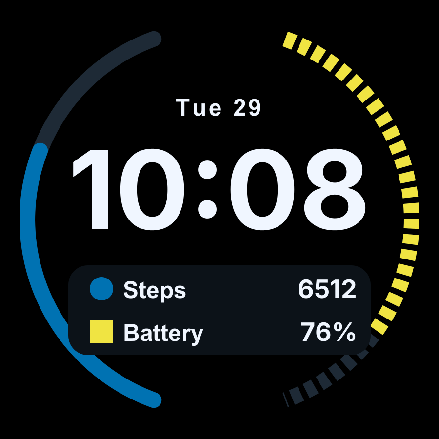 Contrast watch face, Sky theme