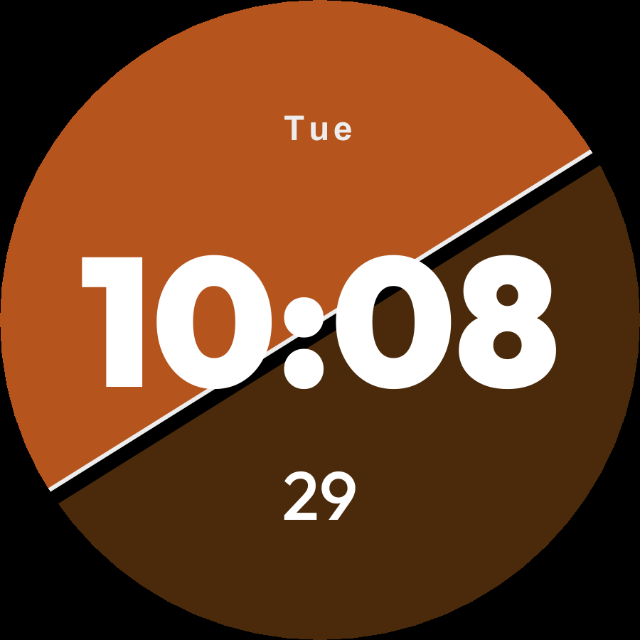 Duotone watch face, Autumn theme