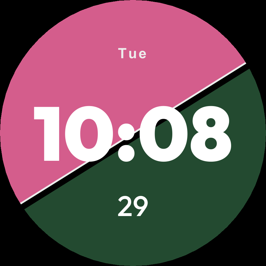 Duotone watch face, Blossom theme