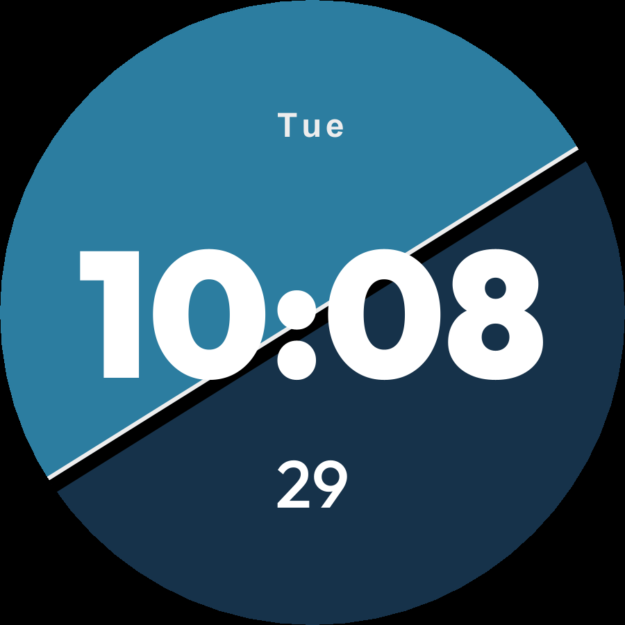 Duotone watch face, Ice theme