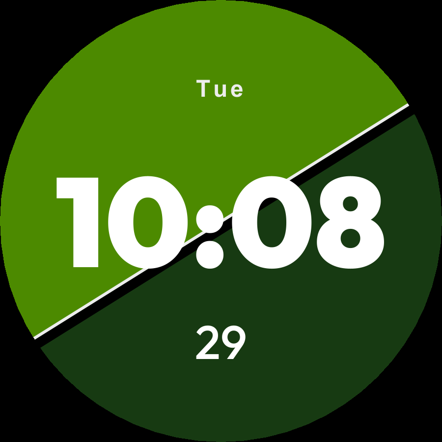 Duotone watch face, Lime theme