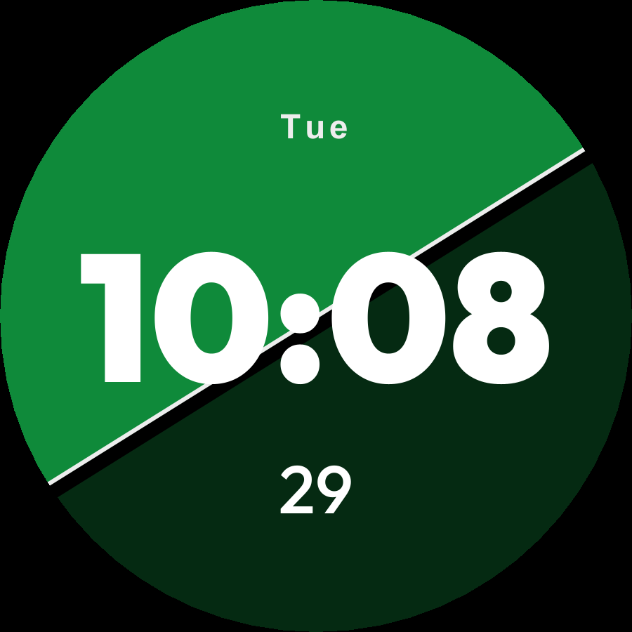Duotone watch face, Phosphor theme