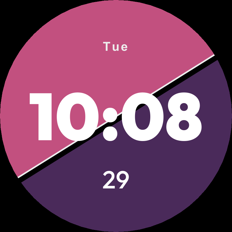 Duotone watch face, Sakura theme
